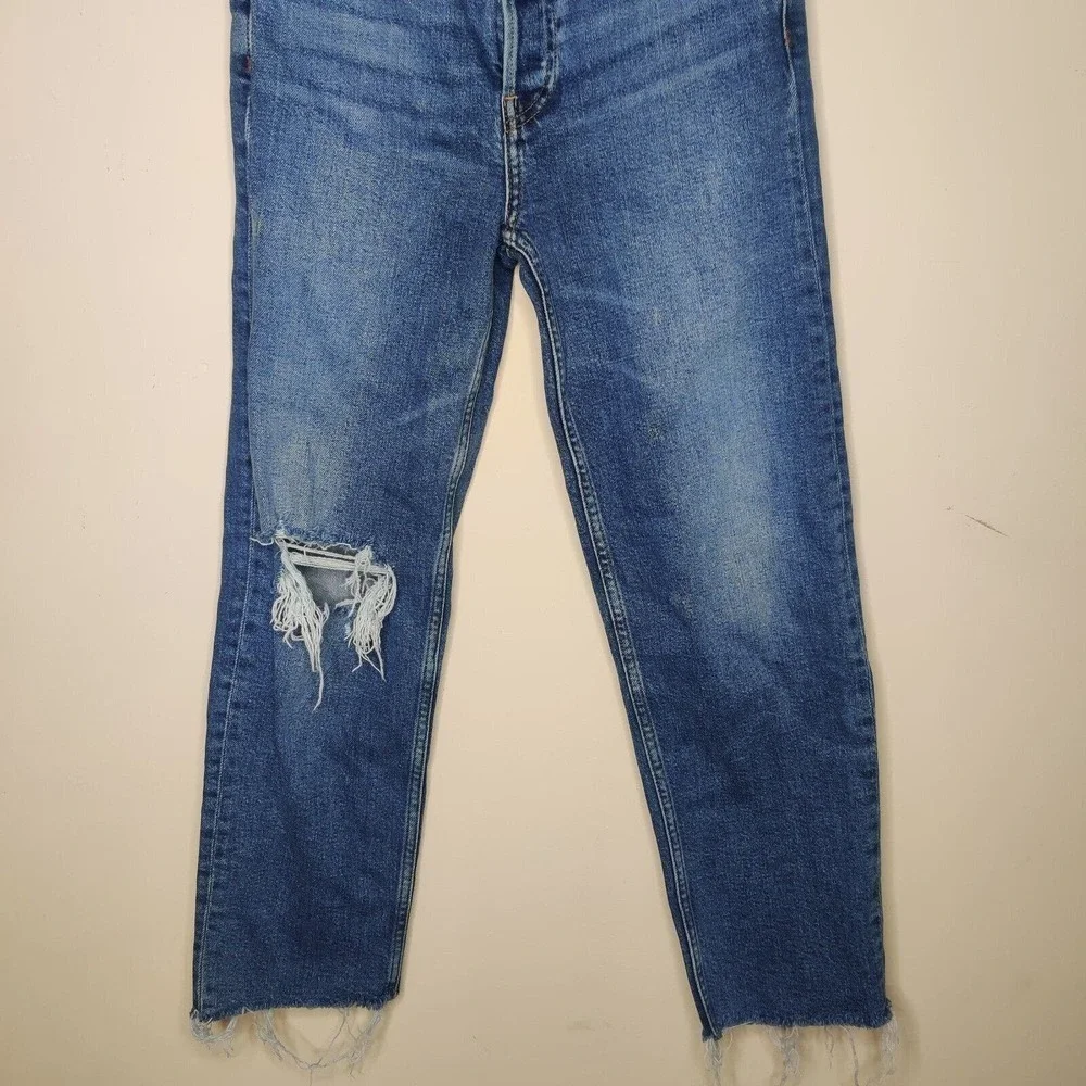 Re/Done Jeans 70 Ultra High Rise Distressed Denim Vintage‎